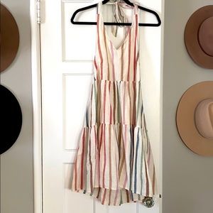 American Eagle Striped Halter Dress